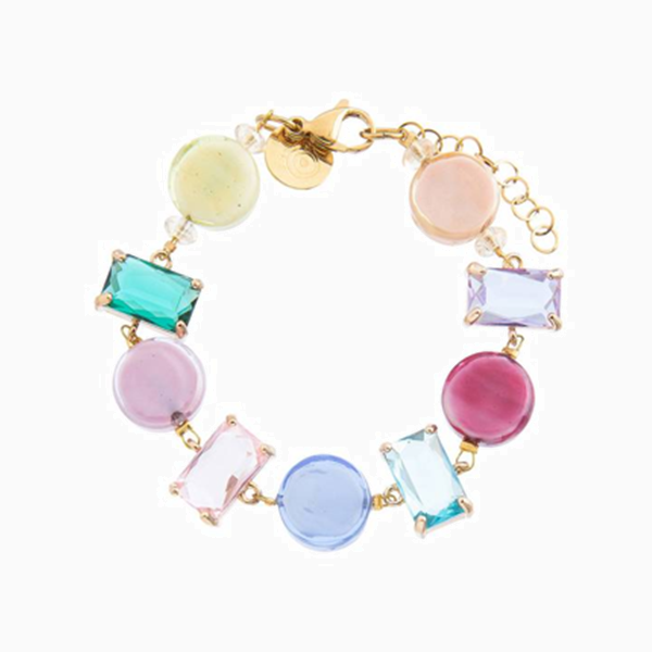 Sunset Mirage Bracelet, Murano glass with 18KT Gold Finish over Brass and Stainless Steel clasp, Made in Italy – Sunset Mirage Collection