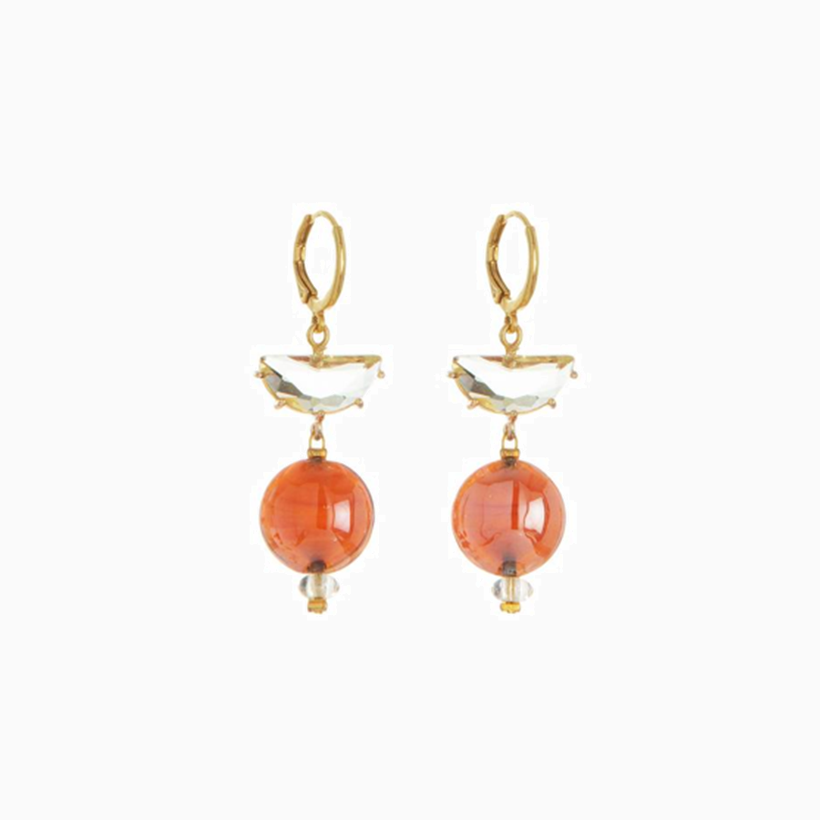 Ocean Odyssey Earrings, Murano glass with 18KT Gold Finish over Brass, Made in Italy – Ocean Odyssey Collection