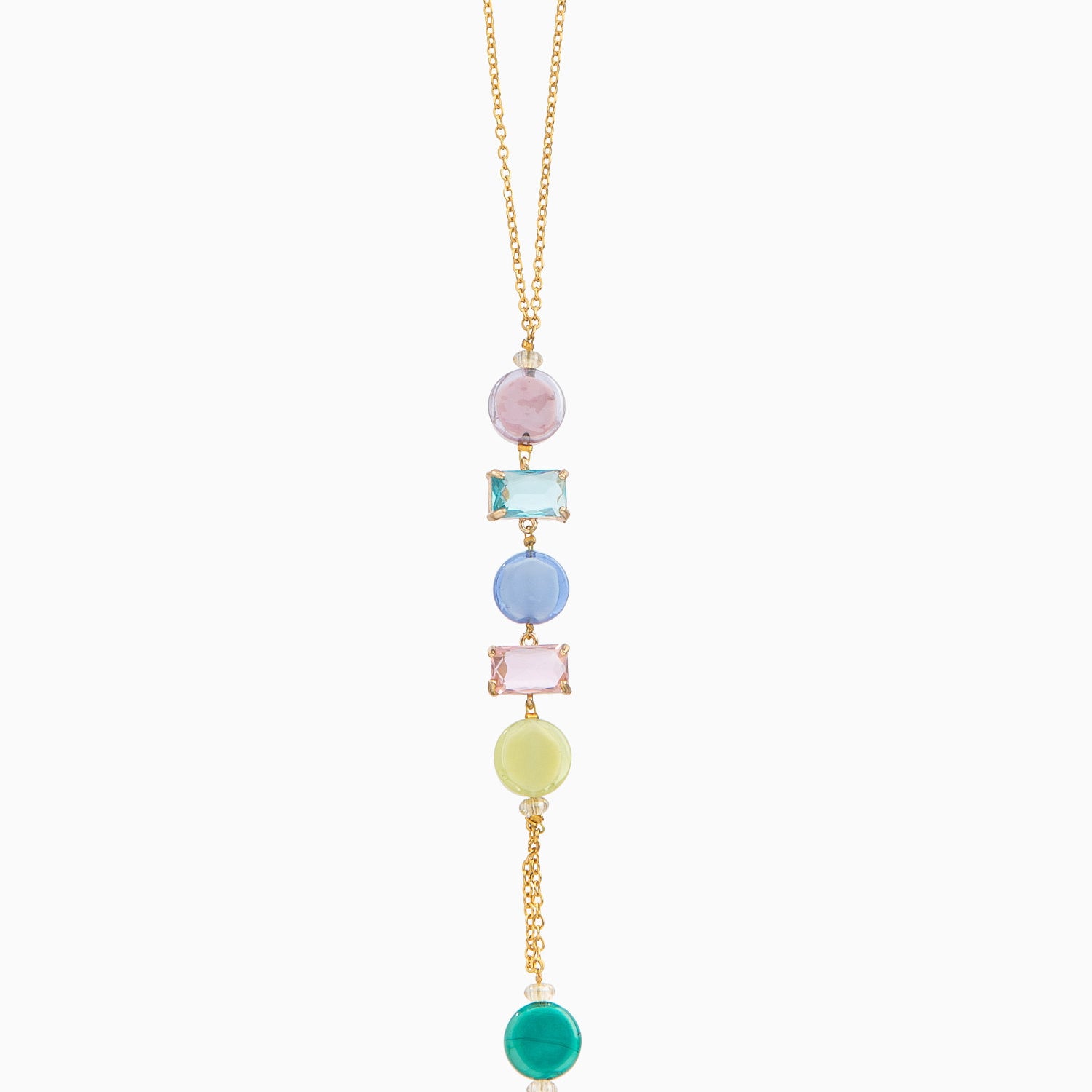 Sunset Mirage Pendant Necklace, Murano glass with 18KT Gold Finish over Brass and Stainless Steel clasp, Made in Italy – Sunset Mirage Collection