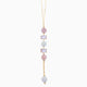 Sunset Mirage pendant necklace, Murano glass with 18KT gold finish over brass and stainless steel clasp, Made in Italy — angled view.