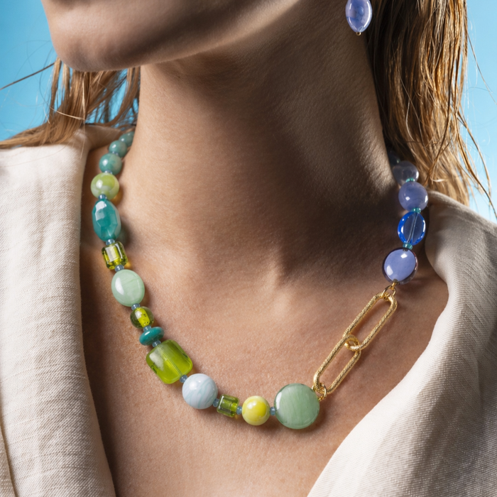 Breeze Glass Link Necklace hover image