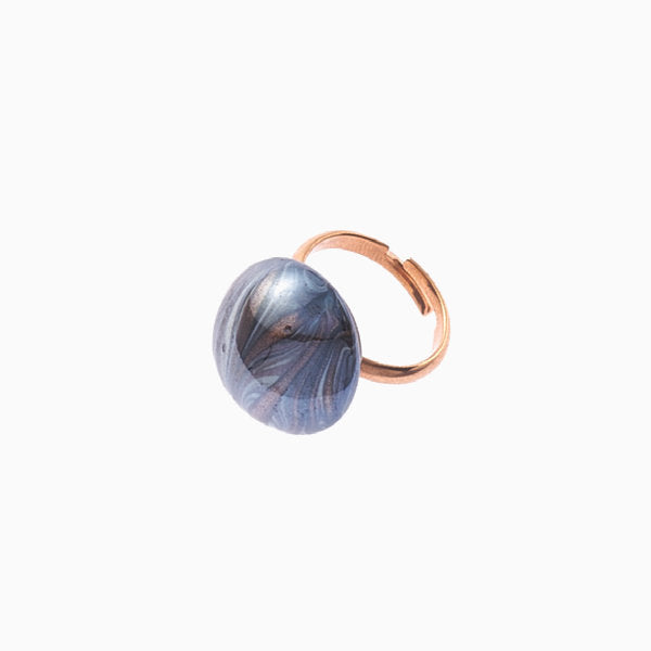 Atena Ring, Murano glass with 18KT Gold Finish over Stainless steel, Made in Italy – Atena Collection
