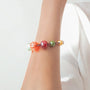 Gea Murano glass bracelet, 18KT gold finish over stainless steel, handcrafted in Italy, Gea Collection.