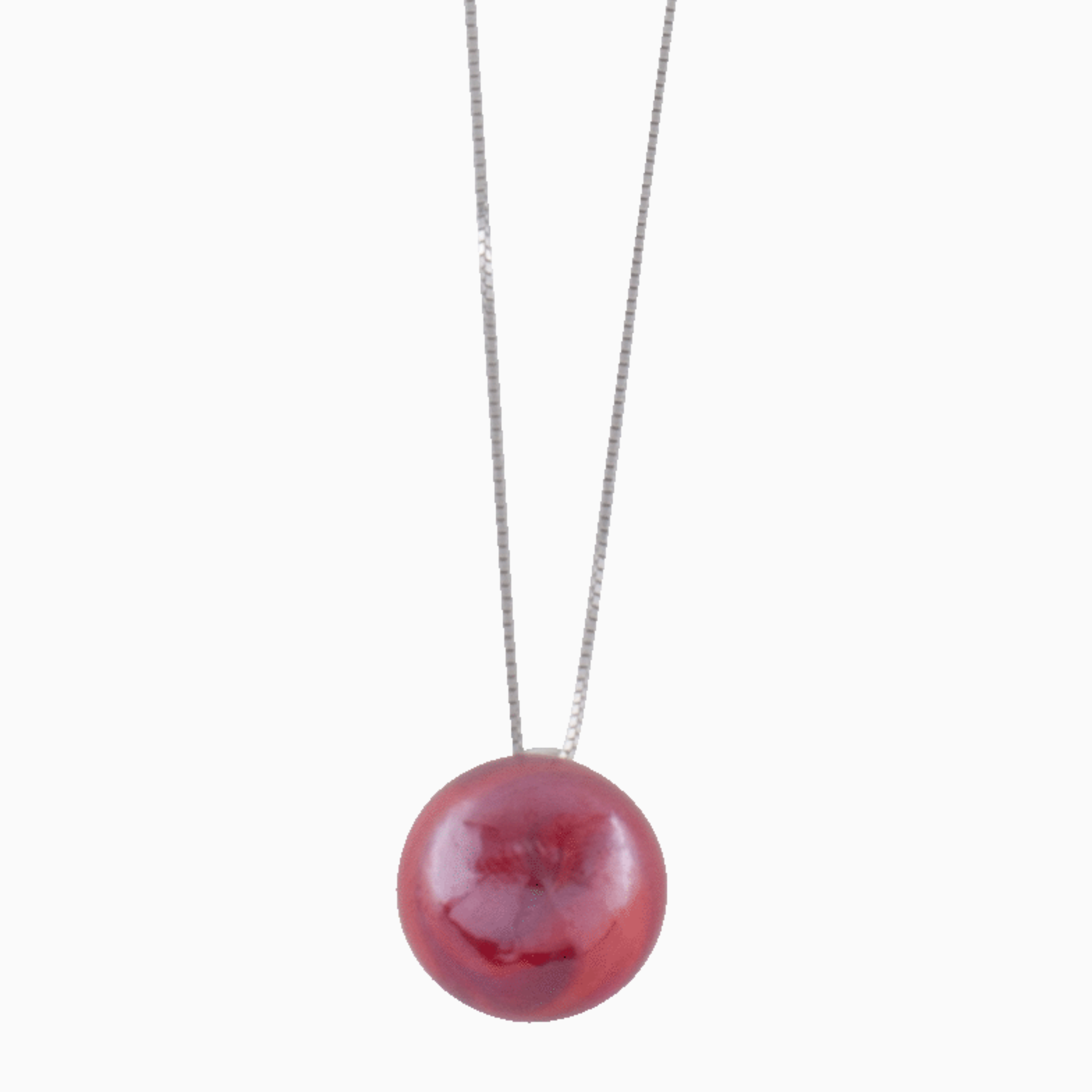 Murano glass pendant necklace, 925 Sterling Silver – Majime Collection, Made in Italy
