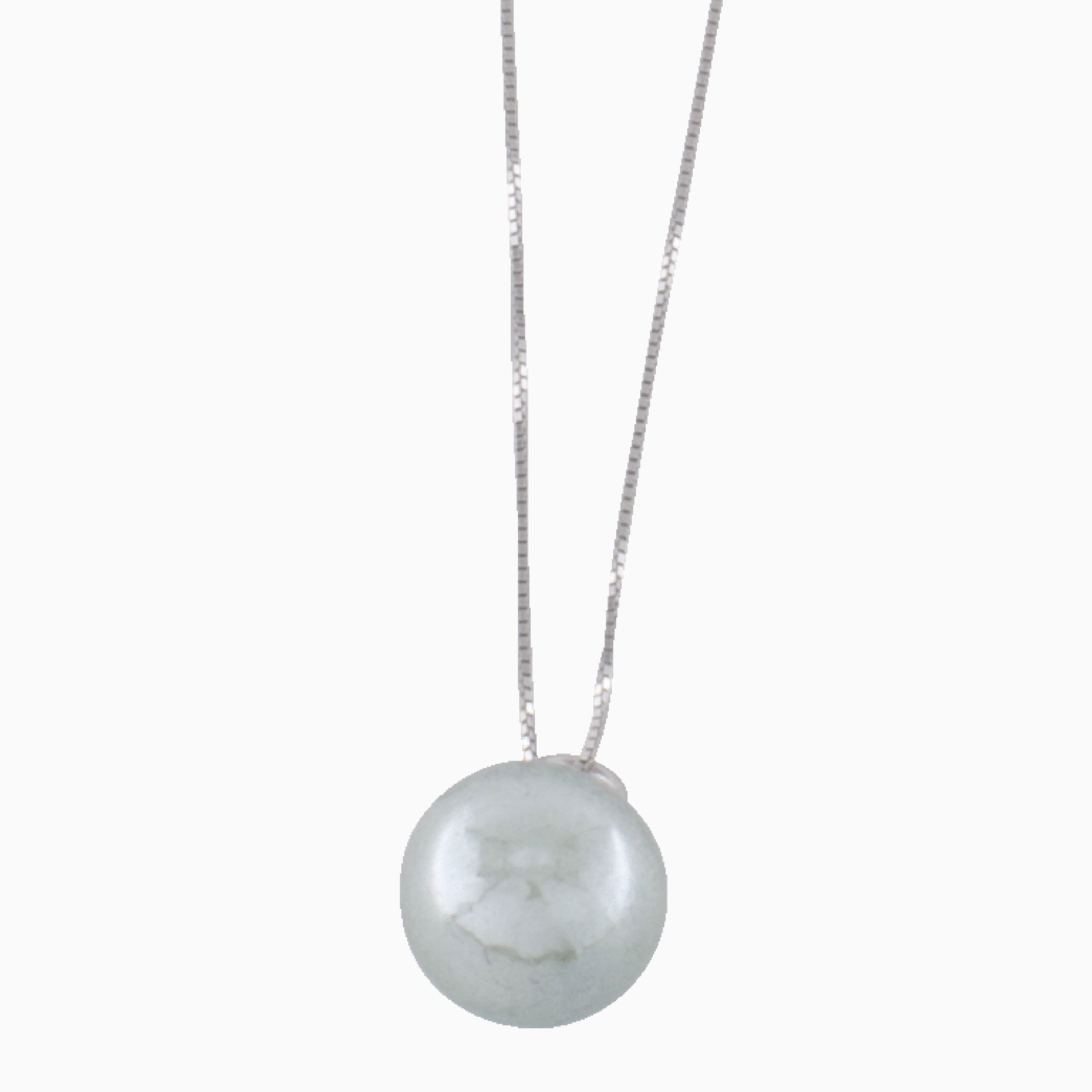 Majime pendant necklace, Murano glass with 925 sterling silver, Made in Italy — detail view.