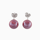 Majime stud earrings, Murano glass with 925 sterling silver, Made in Italy — detail view.