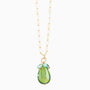 Jasmine Pendant Necklace, Murano glass with 18KT Gold Finish over Brass and Stainless Steel clasp, Made in Italy – Jasmine Collection