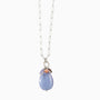 Jasmine Pendant Necklace, Murano glass with Rhodium  Finish over Brass and Stainless Steel clasp, Made in Italy – Jasmine Collection