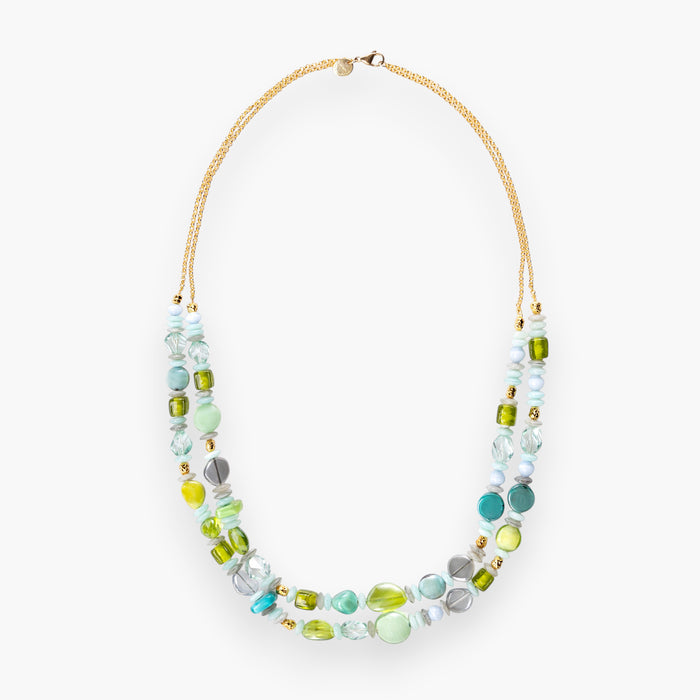 Evoque Collection - Double Opera Murano Glass Necklace