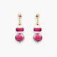 MurrinaMurano.us Evoque Collection drop earrings with pink Murano glass beads and 18KT gold finish over brass.