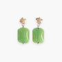 MurrinaMurano.us green Murano glass starfish drop earrings with 18KT gold finish, made in Italy.