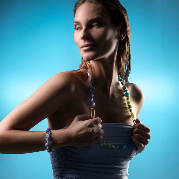 Breeze Glass Beaded Bracelet hover image