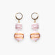 MurrinaMurano.us Blush Collection Murano glass drop earrings with pink and gold accents, handcrafted in Italy.