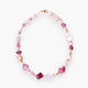 MurrinaMurano.us Evoque Collection choker with pink Murano glass beads and 18kt gold finish over brass accents.