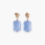 MurrinaMurano.us Alyssa Collection light blue Murano glass starfish drop earrings with 18KT gold finish.