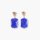 MurrinaMurano.us blue Murano glass starfish drop earrings with 18KT gold finish, made in Italy.