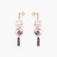 MurrinaMurano.us Blush Collection drop earrings with pink Murano glass beads and gold finish chain detail.