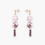 MurrinaMurano.us Blush Collection drop earrings with pink Murano glass beads and gold chain detail.